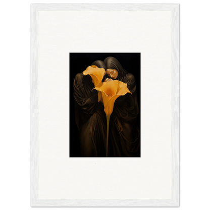 Golden Calla Lily with yellow bloom perfect for a room decoration or canvas print