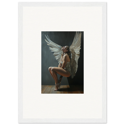 Winged figure in contemplation reflects the essence of Heavenly Weakened Psalms