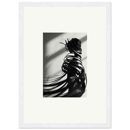 Silhouette of a person showcasing beautiful Whisper Twists on a canvas print for decoration