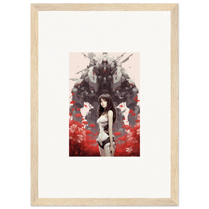 Anime-style female figure art for room decoration in Mechanical Amour Reverie canvas print