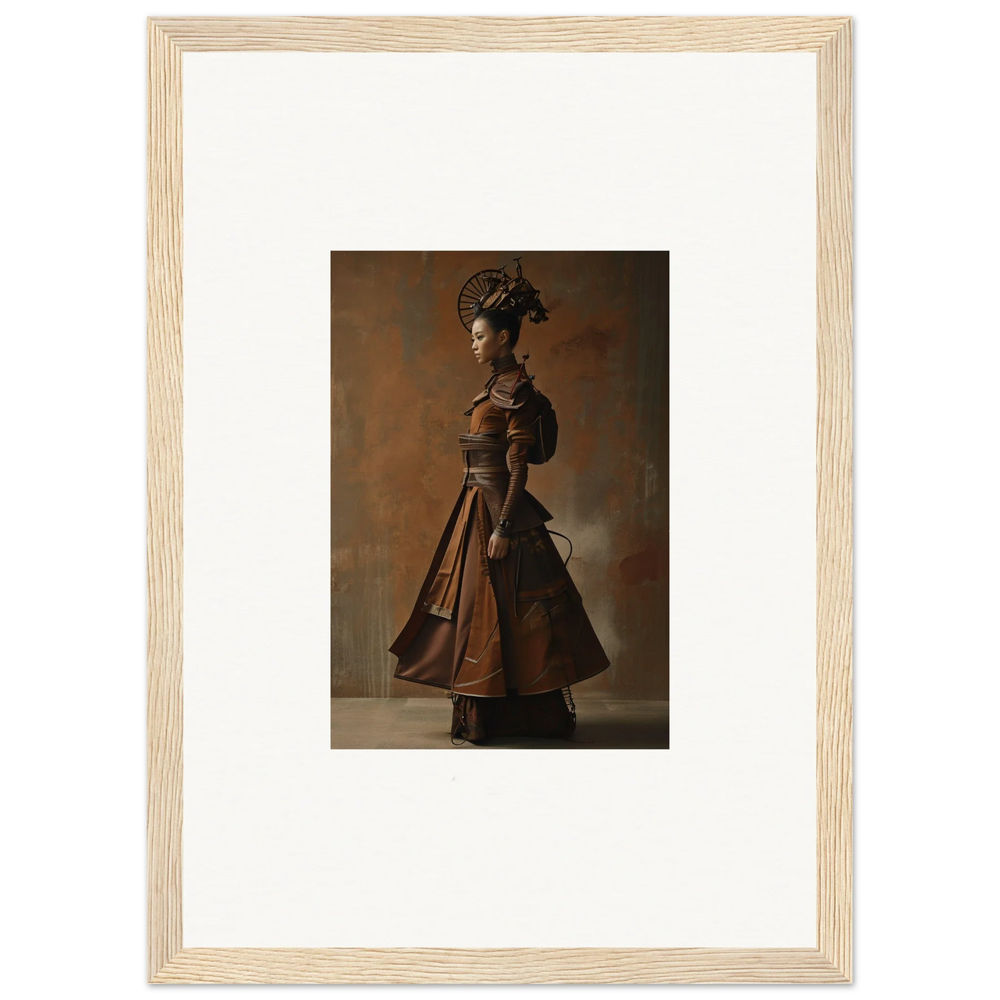 Framed canvas print of a Victorian woman for nostalgic room decoration vibes