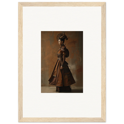 Framed canvas print of a Victorian woman for nostalgic room decoration vibes