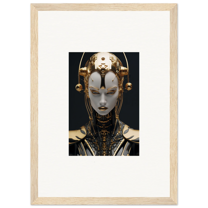 Futuristic robotic figure canvas print, perfect for dynamic room decoration with Fulgrid Manifestation