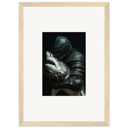 Surreal Samurai Shark Epiphany canvas print for unique room decoration