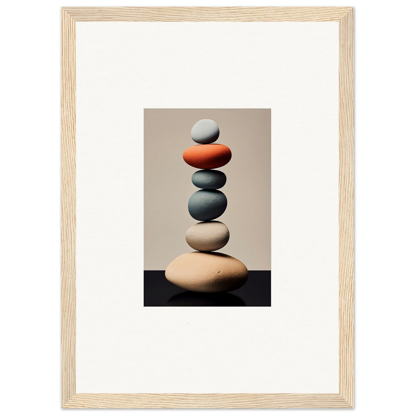 Stack of colorful balanced stones for Moroccan Dreams Remember room decoration canvas print