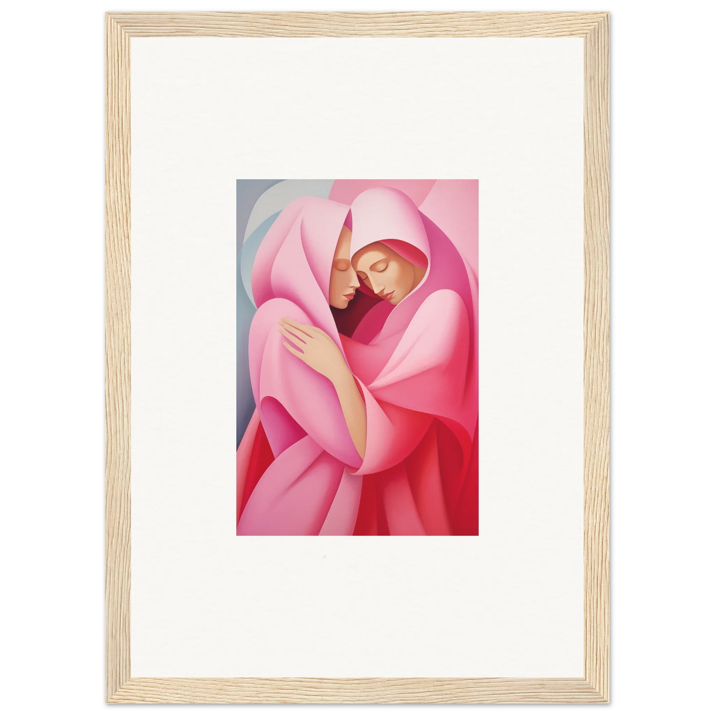 Abstract figure in pink fabric on Glimmer Verse Tapestry for stylish room decoration