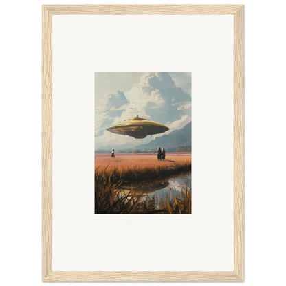 Cool UFO hovering in the sky, perfect for your drifting suns room decoration canvas print