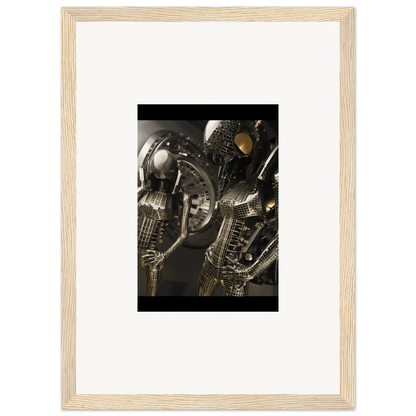 Framed black and white saxophones image for cool room decoration in Muse Web style