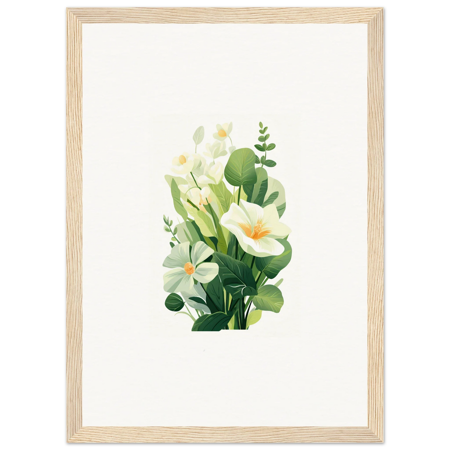 Watercolor floral arrangement canvas print for stylish room decoration, Garden Whispers