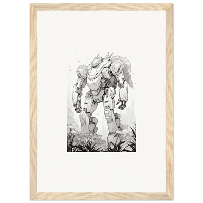 Imposing armored humanoid figure for Sky Alchemy room decoration canvas print