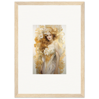 Framed wall art of an ethereal woman in a flora serenade, perfect for room decor