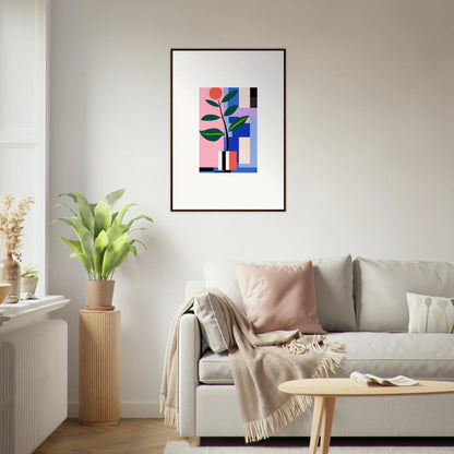 Colorful Abstract Geometric Artwork in Framed Wall Art for Blooms Ballet Room Decor