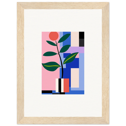 Abstract geometric artwork of blooms ballet styled plant vase for vibrant room decor