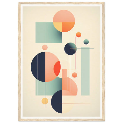 A high quality framed Abstract Geometry O The Oracle Windows™ Collection print with geometric shapes and circles, perfect for my wall.