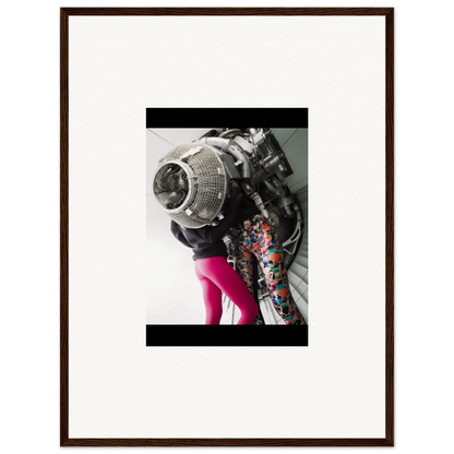 Astronaut suit with floral sleeve and pink pants from Magneto Embrace wall art