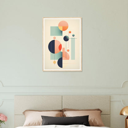 A high quality framed Abstract Geometry O The Oracle Windows™ Collection print with geometric shapes and circles, perfect for my wall.