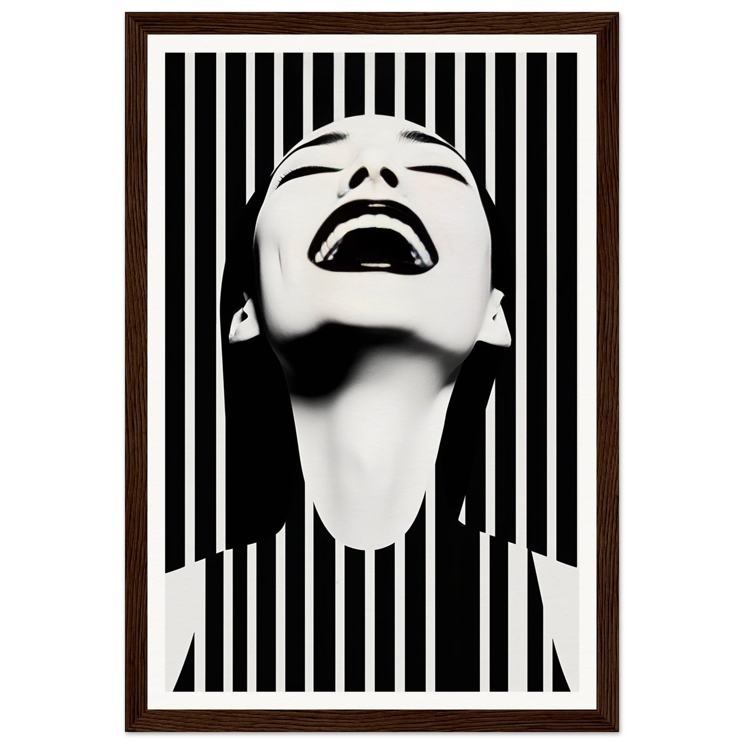 A black and white print of the Joy The Oracle Windows™ Collection, perfect as fashion wall art or a poster.