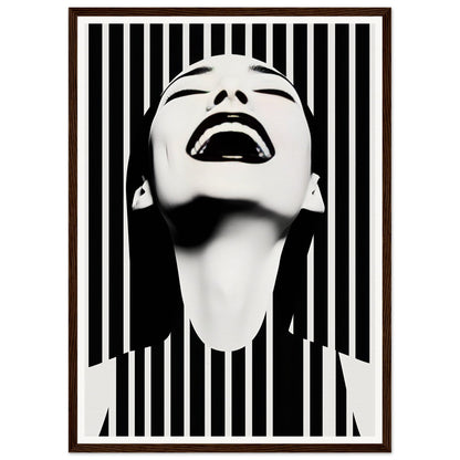 A black and white print of the Joy The Oracle Windows™ Collection, perfect as fashion wall art or a poster.