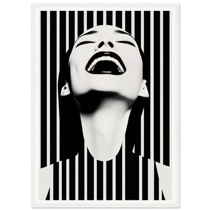 A black and white print of the Joy The Oracle Windows™ Collection, perfect as fashion wall art or a poster.