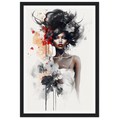 A Basic Brilliance The Oracle Windows™ Collection wall art poster of a black woman with flowers in her hair would be perfect for my wall.