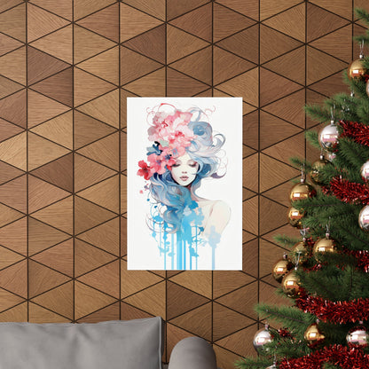 A christmas tree with a painting of a woman’s face