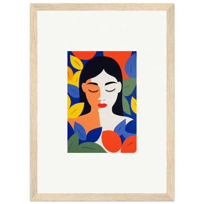 Colorful abstract portrait of a woman for Harmony’s Dreamscape canvas prints