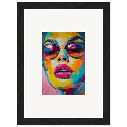 Colorful Pop Art portrait with sunglasses, perfect for Spectra Parade room decor