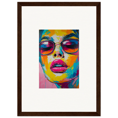 Vibrant pop art portrait for Room Decor in Spectra Parade framed wall art