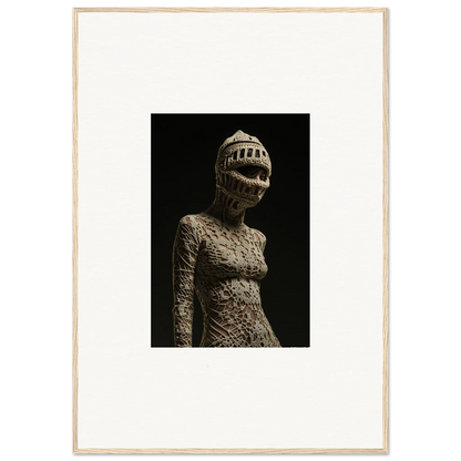 Eerie humanoid sculpture wall art for captivating room decor and unique canvas prints