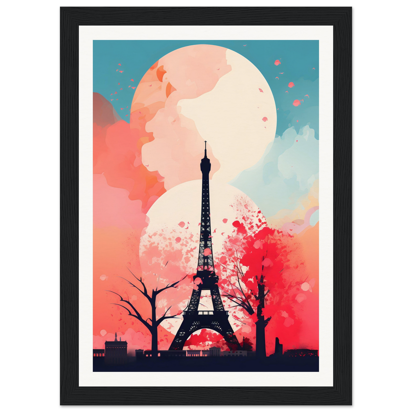 The eiff tower paris art print