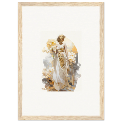 Ethereal painting of a woman in a white dress, perfect for Blossom Dream room decor