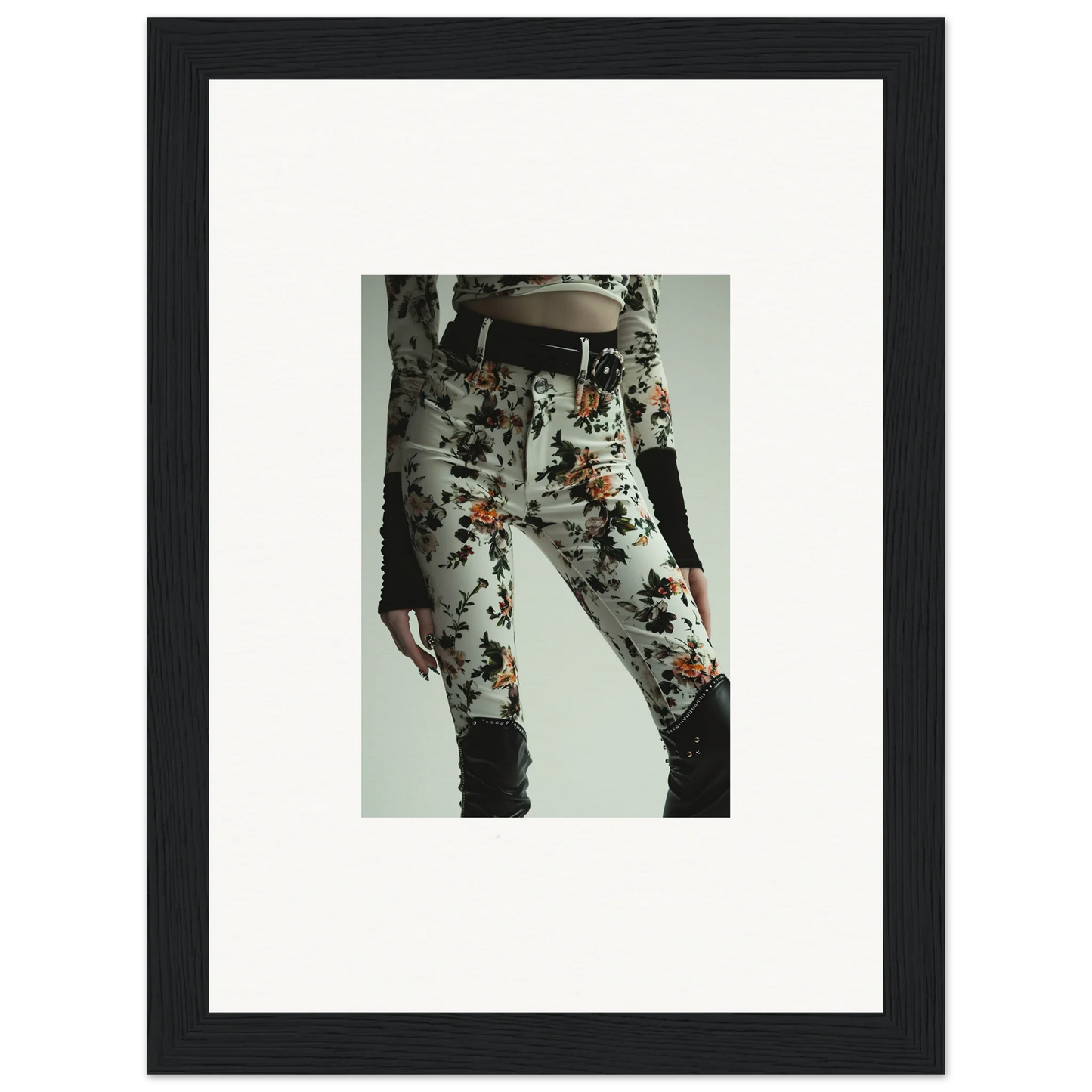 Floral-patterned pants from Whispering Garden Couture for stylish room decor