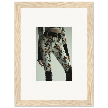 Floral-patterned pants from Whispering Garden Couture for stylish room decor