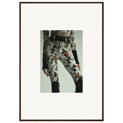 Floral-patterned pants from Whispering Garden Couture, perfect for stylish room decor