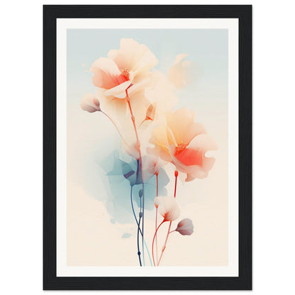 A framed Flowers Abstract Geometry D The Oracle Windows™ Collection art print with flowers on it, perfect to transform your space into a fashionable wall art.