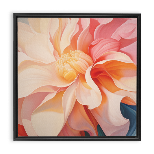 Self Love Equal Flowers - Framed Canvas Wraps Dahlia art print.