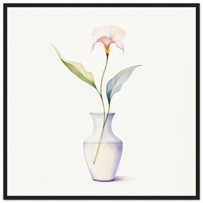 Transform your space with a high-quality Flower Aquarelles H The Oracle Windows™ Collection painting of a flower in a vase.