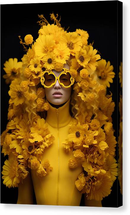 Flowers in your head - canvas print - 6.5 x 10 / mirrored /