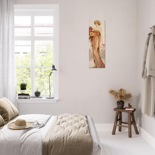 Bright, airy bedroom with white decor and natural accents.