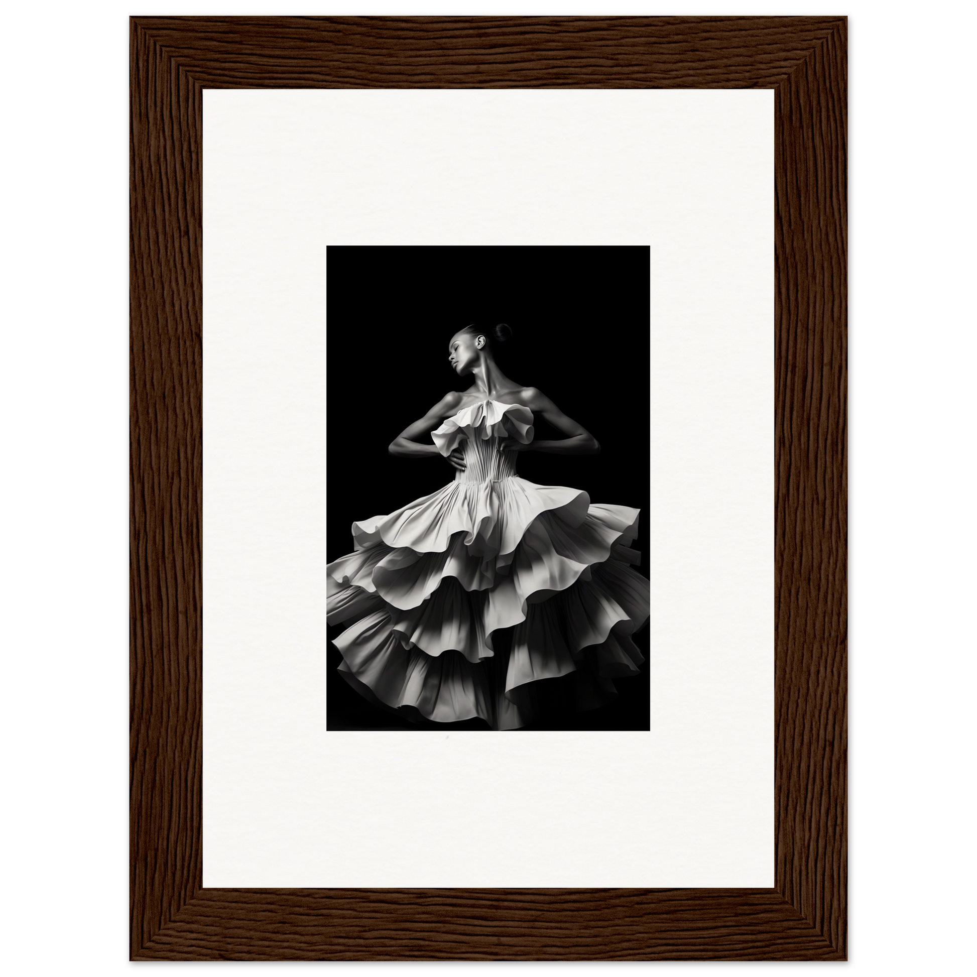 Dancers and time a2 - framed poster - 13x18 cm / 5x7″ / dark