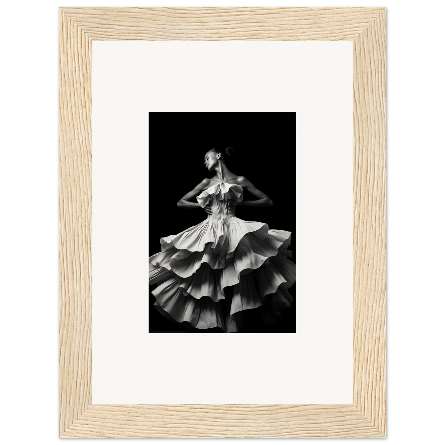 Dancers and time a2 - framed poster - 13x18 cm / 5x7″ / wood