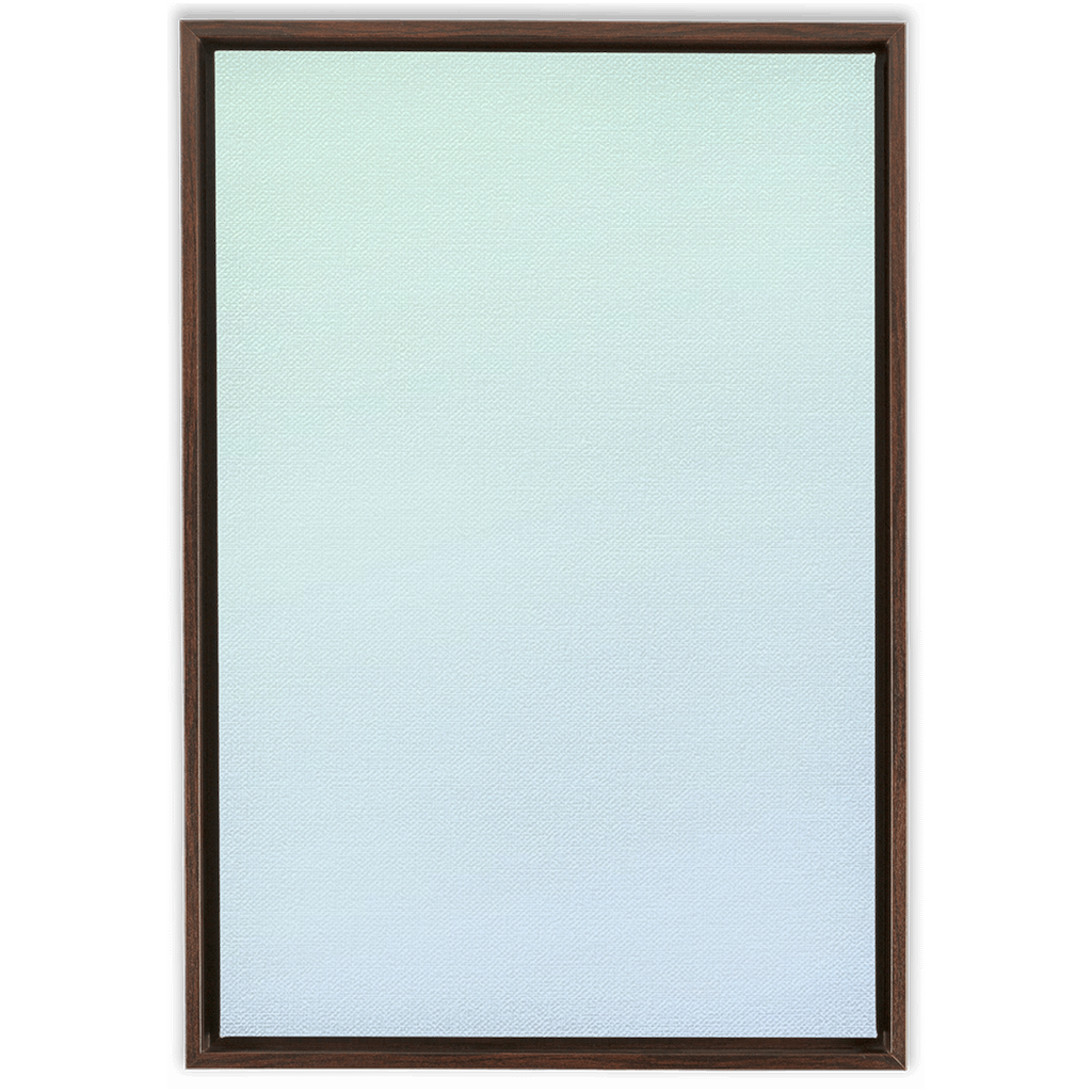 A Misty Morning Gradient - Framed Traditional Stretched Canvas with a minimalistic design on a white background.