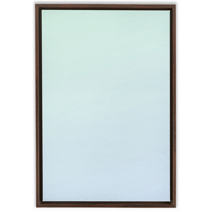 A Misty Morning Gradient - Framed Traditional Stretched Canvas with a minimalistic design on a white background.