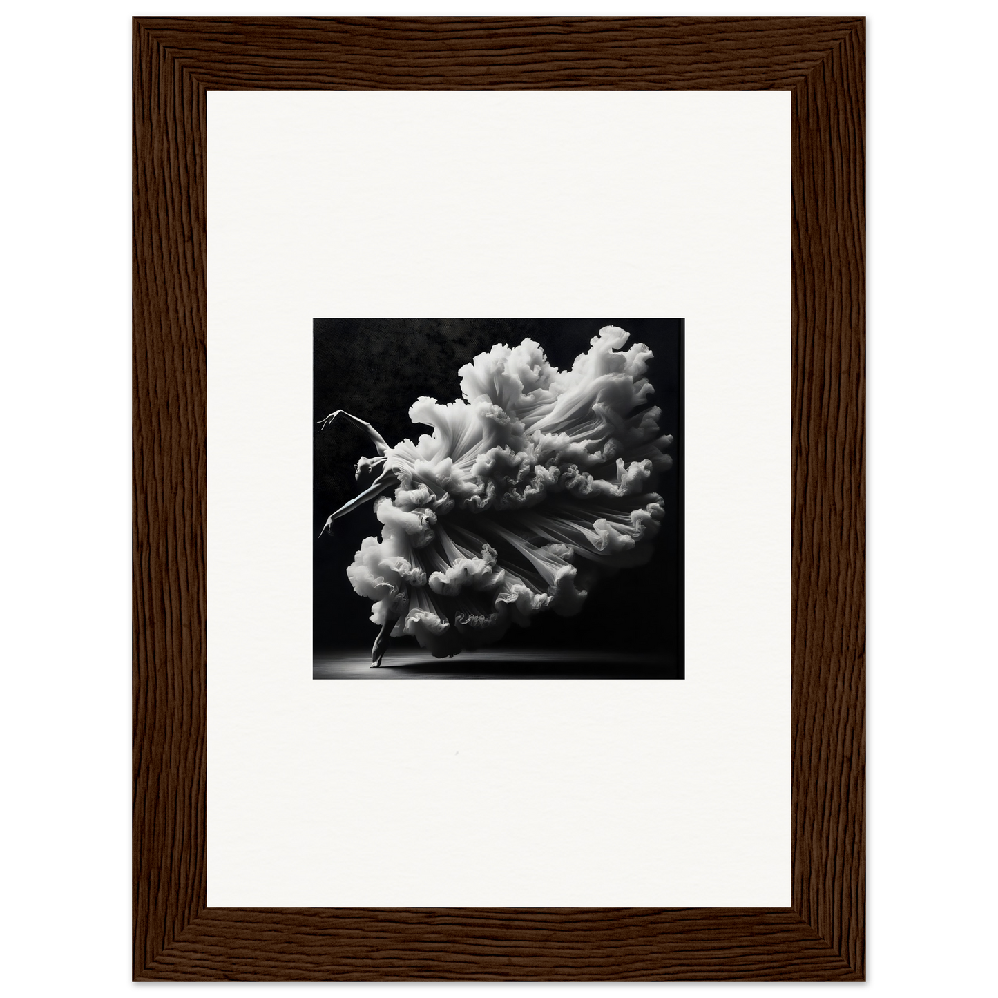 Billowing cloud of smoke or powder against a dark background.