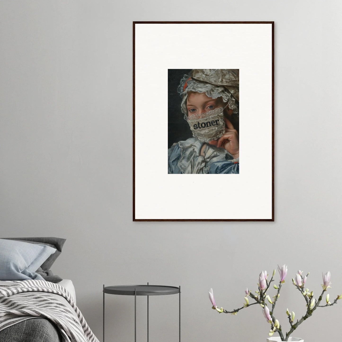 Framed wall art collage featuring the word stoned for vibrant room decor and Metamorphose Bliss