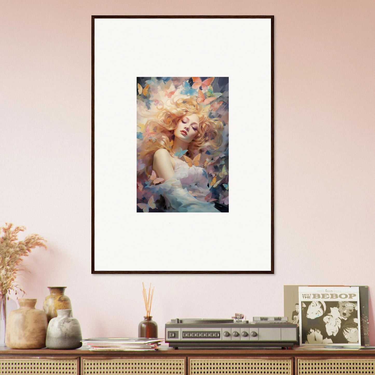 Dreamy, ethereal portrait framed wall art for stylish room decor and canvas prints