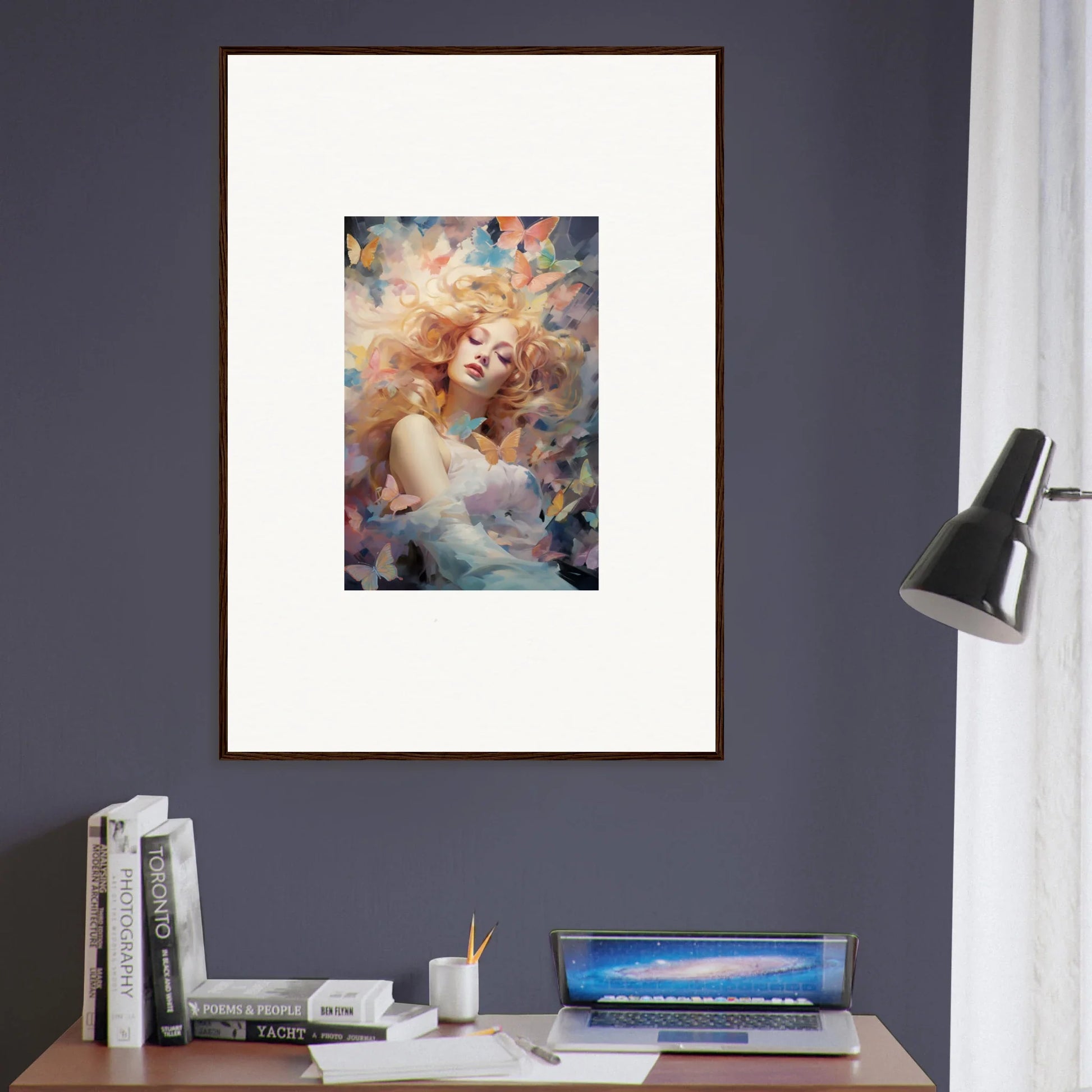 Framed wall art featuring a dreamy portrait for stylish room decor