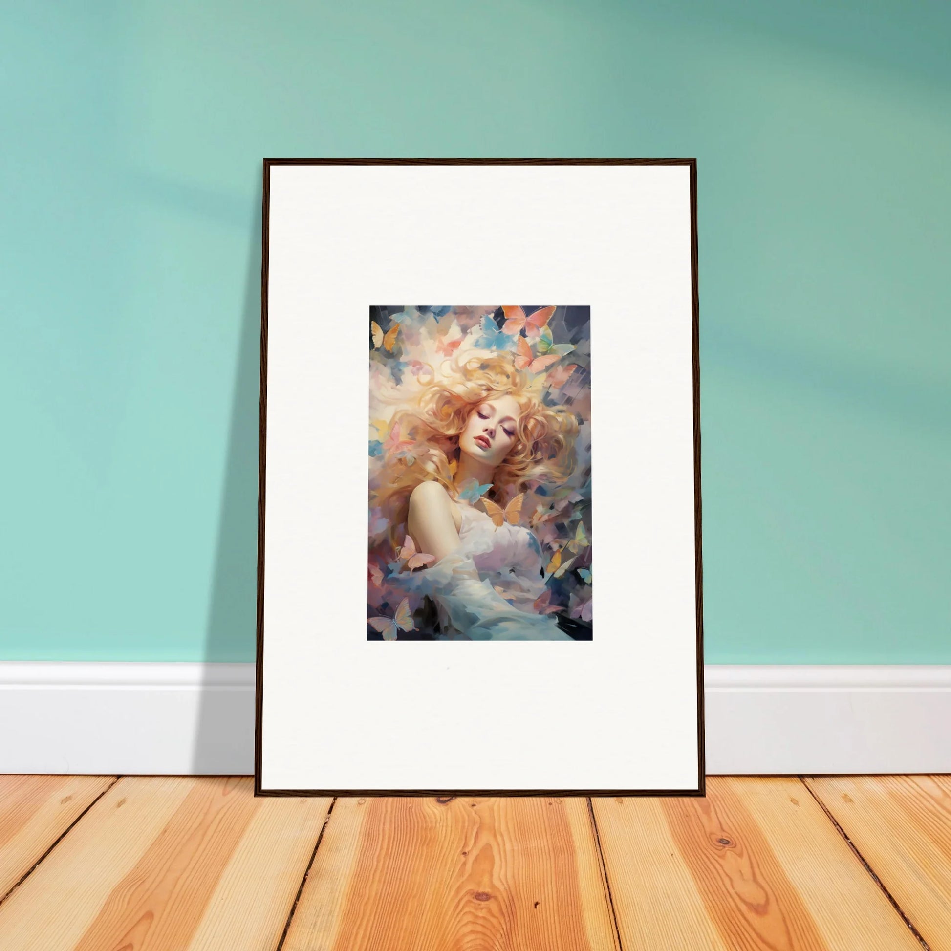 Dreamy portrait of a woman for stunning room decor in framed wall art