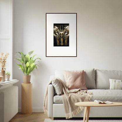 Framed wall art of dried flowers in sepia, perfect for Dreams Ballet room decor