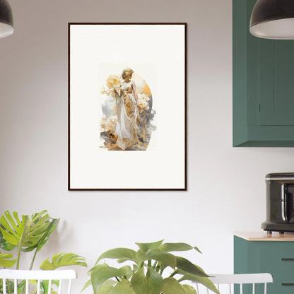 Framed wall art of an ethereal angelic figure for blossom dream room decor